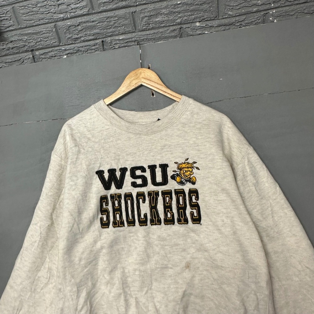 CI Sport Wichita State Shockers‎ WSU Crewneck Sweatshirt Gray XL Embroidered